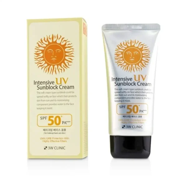 3W Clinic UV Sunblock Cream SPF 50+PA+++ – 70ml - Image 1