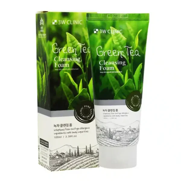 3w Clinic Green Tea Foam Cleansing – 100ml - Image 1