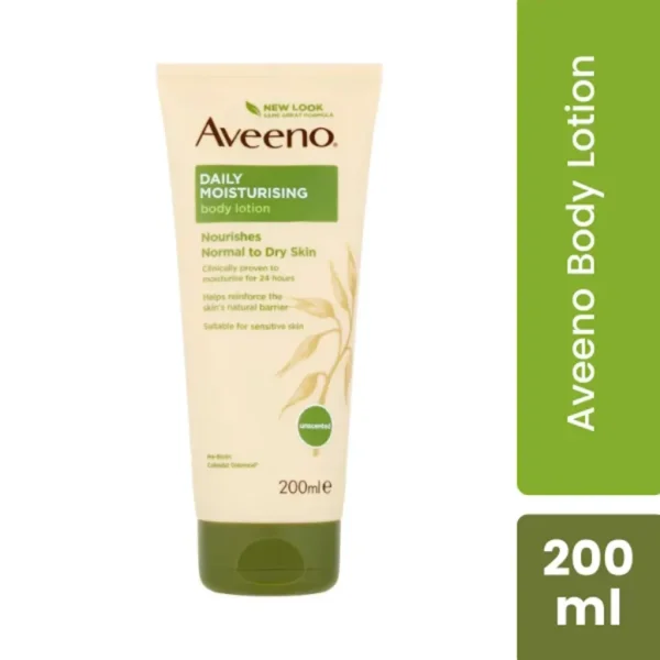 Aveeno-Daily-Moisturising-Body-Lotion-–-200ml.webp Aveeno Daily Moisturising Body Lotion – 200ml - Image 1
