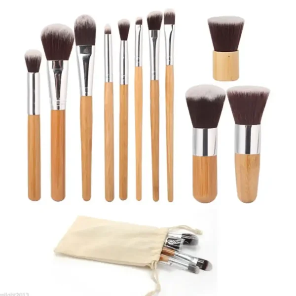 Bamboo Makeup Brush Set 11 Piece - Image 1