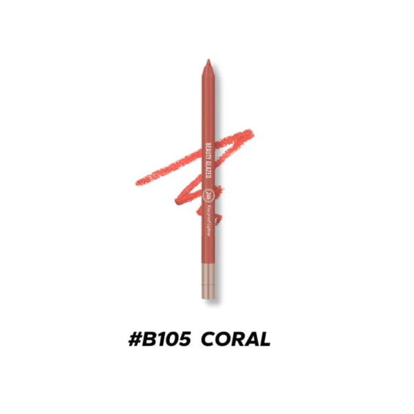 Beauty Glazed Lip Liner Waterproof & Long Lasting – B105 Coral - Image 1