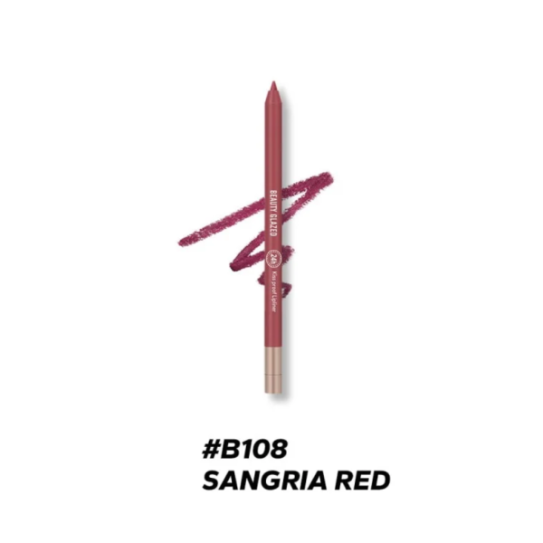 Beauty Glazed Lip Liner Waterproof & Long Lasting – B108 Sangria Red - Image 1