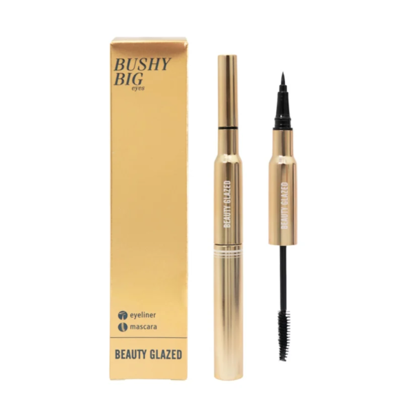 Beauty Glazed Mascara Eyeliner 2 in 1 Big Eyes Bushy Mascara - Image 1