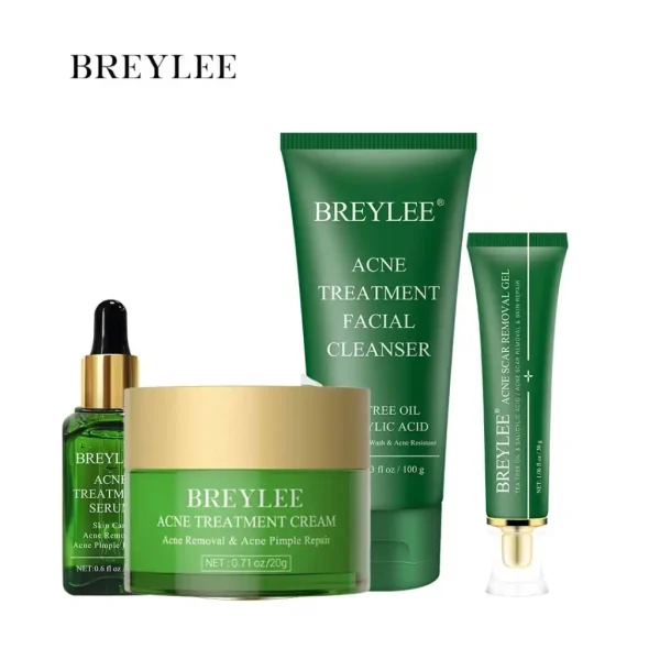 Breylee Acne Remover Package – Cream+Serum+Cleanser+Removal Gel - Image 1