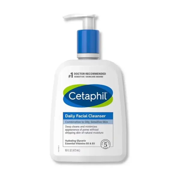 Cetaphil Daily Facial Cleanser Combination to Oily Sensitive Skin – 473ml - Image 1