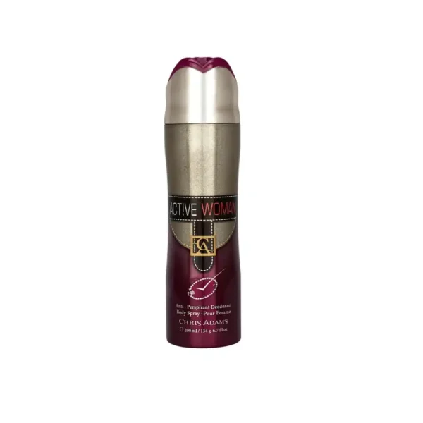 Chris Adams Deodorant Body Spray Active Woman 200ml - Image 1