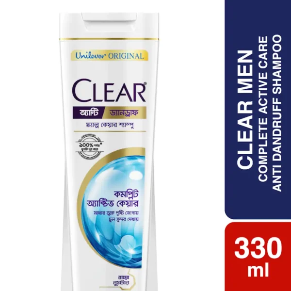 Clear Complete Active Care Anti Dandruff Shampoo 330ml - Image 1