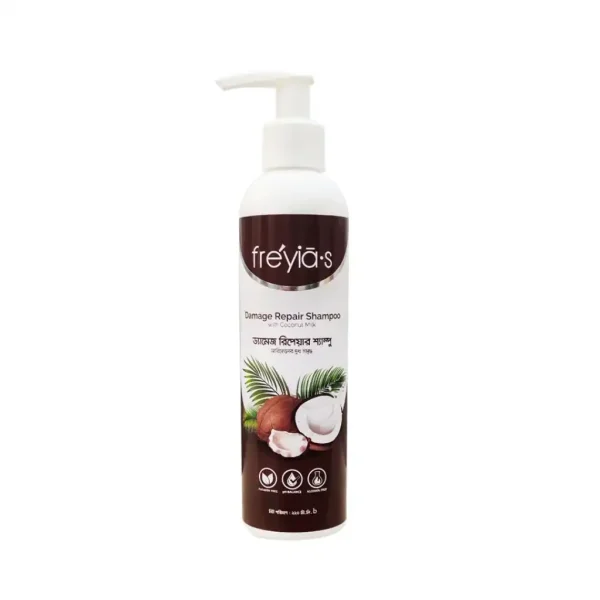 Freyias Damage Repair Shampoo With Coconut Milk – 220ml - Image 1