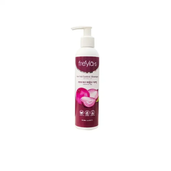 Freyias Onion Oil Shampoo Hair Fall Control – 220ml - Image 1