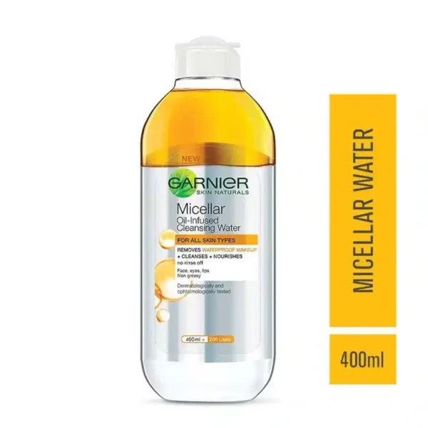 Garnier Skinactive Micellar Water With Rose Water All-in-1 – 400ml - Image 1