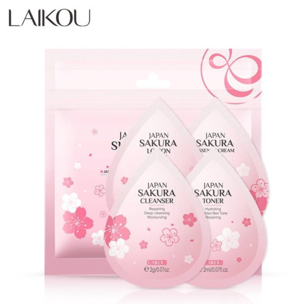Laikou Japan Sakura Skin Care Set (mini) – 4pcs - Image 1