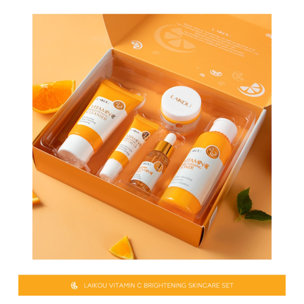 Laikou Vitamin C Skin Care Brightening Set – 5pcs - Image 1