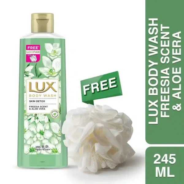 Lux Body Wash Skin Detox Freesia Scent & Aloe Vera – 245ml - Image 1