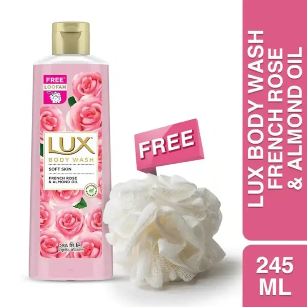 Lux Body Wash Soft Skin French Rose & Almond Oil – 245ml - Image 1