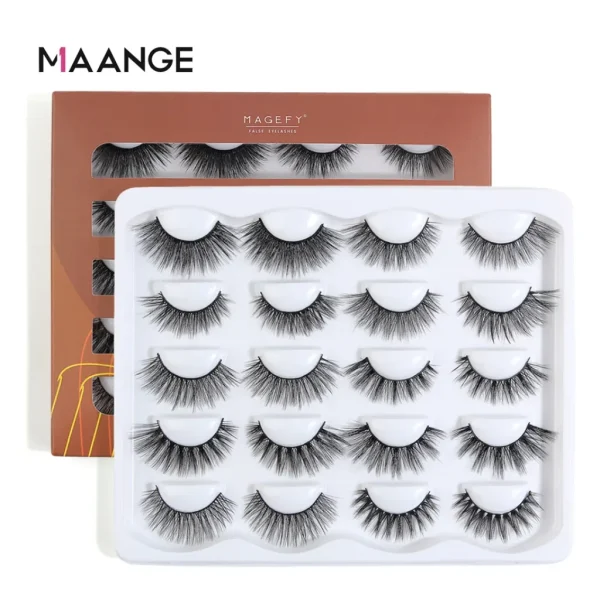 MAANGE 10Pairs 3D Mink Lashes Natural Eyelashes – Y1001 - Image 1
