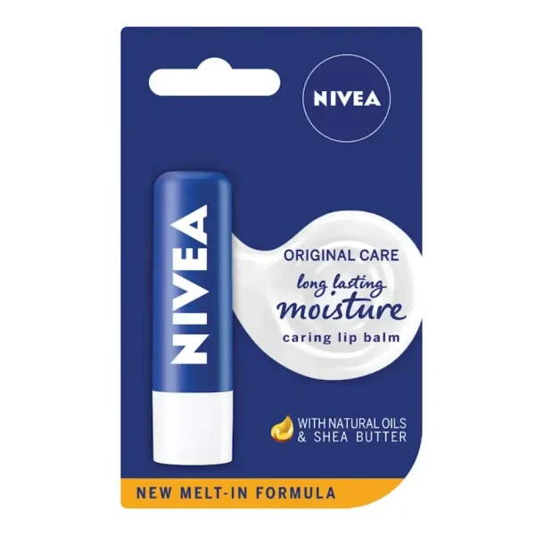 Nivea Long Lasting Moisture Caring Lip Balm – Shea Butter - Image 1
