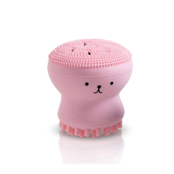 Octopus Silicone Face Cleansing Brush Laikou Octopus Silicone Face Cleansing Brush – Pink - Image 1