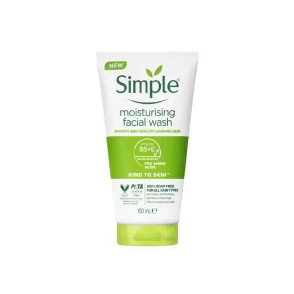 Simple Kind to Skin Moisturising Face Wash – 150ml - Image 1