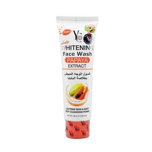 YC Papaya Whitening Face Wash – 100ml - Image 1